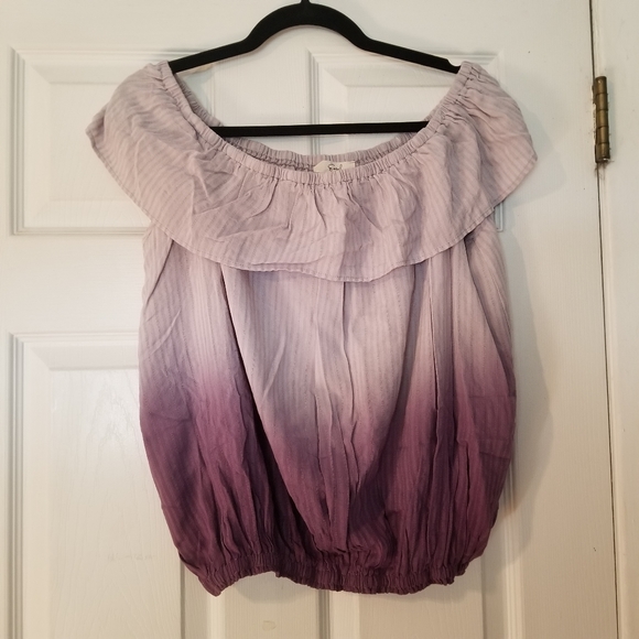 *HP* Easel NWT Off Shoulder Dip Dye Top S - Picture 4 of 7